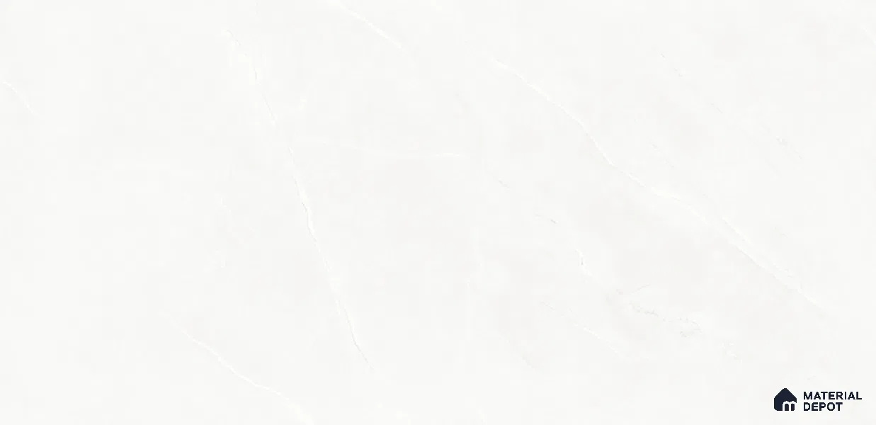 Marble Look Wall & Floor Tile TL 06652 Versatile Bianco 4 ft x 2 ft Vitrified Glossy Finish - 9 mm | (Random 6) | Suitable for Living Room, Bedroom, Bathroom, Kitchen, Office, Elevation & Dining