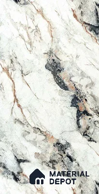 White Marble Look LM 18819 8 ft x 4 ft Texture Finish Decorative Laminate - 1 mm | Suitable for TV Unit, Wardrobe, Kitchen Cabinets