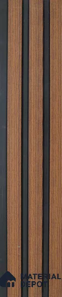 Brown Wooden Louver PN 06305 8 ft x 4.9 inch Charcoal Panel - 12 mm | Suitable for Feature Wall, TV Unit & Living Room | Width is Subjected to 5% Variation