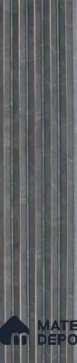 Grey Marble Louver PN 06309 8 ft x 4.9 inch Charcoal Panel - 12 mm | Suitable for Feature Wall, TV Unit & Living Room | Width is Subjected to 5% Variation