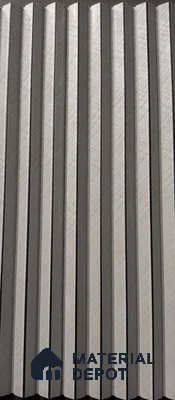 Grey Fabric Look PN 07877 8 ft x 5 inch Charcoal Panel/Louver - 12 mm