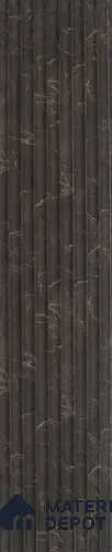 Brown Marble Louver PN 06312 8 ft x 4.9 inch Charcoal Panel - 12 mm | Suitable for Feature Wall, TV Unit & Living Room | Width is Subjected to 5% Variation