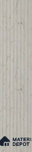 Grey Marble Louver PN 06313 8 ft x 4.9 inch Charcoal Panel - 12 mm | Suitable for Feature Wall, TV Unit & Living Room | Width is Subjected to 5% Variation