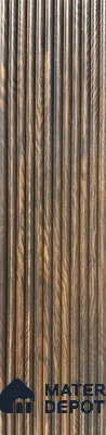 Brown Wooden Louver PN 06314 8 ft x 4.9 inch Charcoal Panel - 12 mm | Suitable for Feature Wall, TV Unit & Living Room | Width is Subjected to 5% Variation