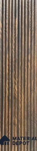 Brown Wooden Louver PN 06314 8 ft x 4.9 inch Charcoal Panel - 12 mm | Suitable for Feature Wall, TV Unit & Living Room | Width is Subjected to 5% Variation