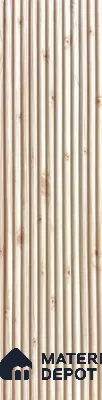 Beige Wooden Louver PN 06315 8 ft x 4.9 inch Charcoal Panel - 12 mm | Suitable for Feature Wall, TV Unit & Living Room | Width is Subjected to 5% Variation