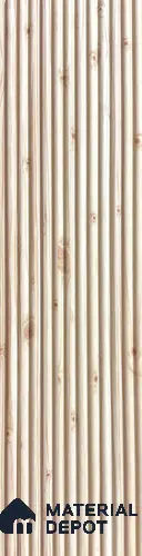 Beige Wooden Louver PN 06315 8 ft x 4.9 inch Charcoal Panel - 12 mm | Suitable for Feature Wall, TV Unit & Living Room | Width is Subjected to 5% Variation