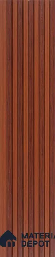 Brown Wooden Louver PN 06316 8 ft x 4.9 inch Charcoal Panel - 12 mm | Suitable for Feature Wall, TV Unit & Living Room | Width is Subjected to 5% Variation