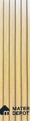Beige Wooden Louver PN 06317 8 ft x 4.9 inch Charcoal Panel - 12 mm | Suitable for Feature Wall, TV Unit & Living Room | Width is Subjected to 5% Variation