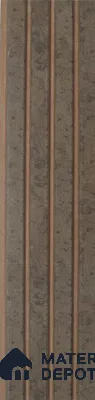 Brown Patterned Louver PN 06319 8 ft x 4.9 inch Charcoal Panel - 12 mm | Suitable for Feature Wall, TV Unit & Living Room | Width is Subjected to 5% Variation