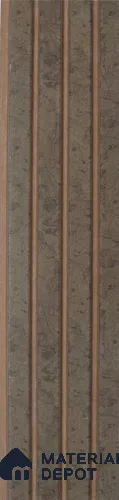 Brown Patterned Louver PN 06319 8 ft x 4.9 inch Charcoal Panel - 12 mm | Suitable for Feature Wall, TV Unit & Living Room | Width is Subjected to 5% Variation
