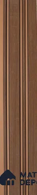 Brown Patterned Louver PN 06320 8 ft x 4.9 inch Charcoal Panel - 12 mm | Suitable for Feature Wall, TV Unit & Living Room | Width is Subjected to 5% Variation