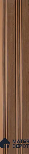 Brown Patterned Louver PN 06320 8 ft x 4.9 inch Charcoal Panel - 12 mm | Suitable for Feature Wall, TV Unit & Living Room | Width is Subjected to 5% Variation