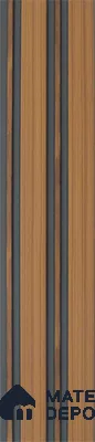 Brown Patterned Louver PN 06321 8 ft x 4.9 inch Charcoal Panel - 12 mm | Suitable for Feature Wall, TV Unit & Living Room | Width is Subjected to 5% Variation