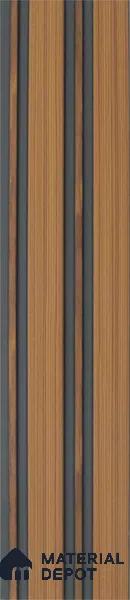 Brown Patterned Louver PN 06321 8 ft x 4.9 inch Charcoal Panel - 12 mm | Suitable for Feature Wall, TV Unit & Living Room | Width is Subjected to 5% Variation
