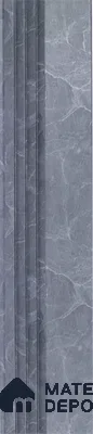 Grey Marble Louver PN 06322 8 ft x 4.9 inch Charcoal Panel - 12 mm | Suitable for Feature Wall, TV Unit & Living Room | Width is Subjected to 5% Variation