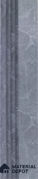 Grey Marble Louver PN 06322 8 ft x 4.9 inch Charcoal Panel - 12 mm | Suitable for Feature Wall, TV Unit & Living Room | Width is Subjected to 5% Variation