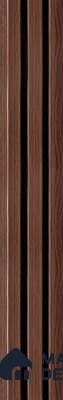 Brown Wooden Louver PN 06326 8 ft x 4.9 inch Charcoal Panel - 12 mm | Suitable for Feature Wall, TV Unit & Living Room | Width is Subjected to 5% Variation