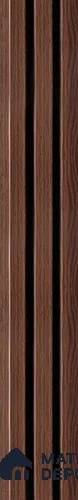 Brown Wooden Louver PN 06326 8 ft x 4.9 inch Charcoal Panel - 12 mm | Suitable for Feature Wall, TV Unit & Living Room | Width is Subjected to 5% Variation