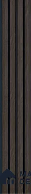 Brown Wooden Louver PN 06327 8 ft x 4.9 inch Charcoal Panel - 12 mm | Suitable for Feature Wall, TV Unit & Living Room | Width is Subjected to 5% Variation