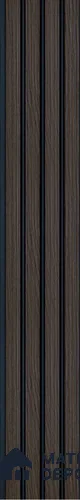 Brown Wooden Louver PN 06327 8 ft x 4.9 inch Charcoal Panel - 12 mm | Suitable for Feature Wall, TV Unit & Living Room | Width is Subjected to 5% Variation
