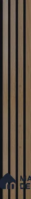 Brown Wooden Louver PN 06330 8 ft x 4.9 inch Charcoal Panel - 12 mm | Suitable for Feature Wall, TV Unit & Living Room | Width is Subjected to 5% Variation