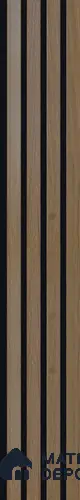 Brown Wooden Louver PN 06330 8 ft x 4.9 inch Charcoal Panel - 12 mm | Suitable for Feature Wall, TV Unit & Living Room | Width is Subjected to 5% Variation