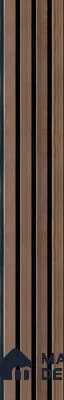 Brown Wooden Louver PN 06331 8 ft x 4.9 inch Charcoal Panel - 12 mm | Suitable for Feature Wall, TV Unit & Living Room | Width is Subjected to 5% Variation