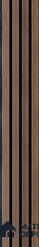 Brown Wooden Louver PN 06331 8 ft x 4.9 inch Charcoal Panel - 12 mm | Suitable for Feature Wall, TV Unit & Living Room | Width is Subjected to 5% Variation