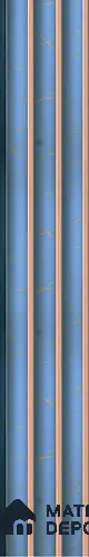 Blue Patterned Louver PN 06334 8 ft x 4.9 inch Charcoal Panel - 12 mm | Suitable for Feature Wall, TV Unit & Living Room | Width is Subjected to 5% Variation