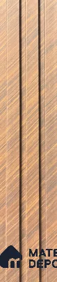 Brown Wooden Louver PN 06335 8 ft x 4.9 inch Charcoal Panel - 12 mm | Suitable for Feature Wall, TV Unit & Living Room | Width is Subjected to 5% Variation