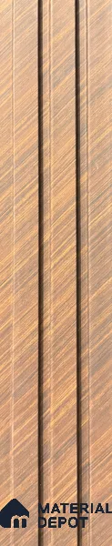Brown Wooden Louver PN 06335 8 ft x 4.9 inch Charcoal Panel - 12 mm | Suitable for Feature Wall, TV Unit & Living Room | Width is Subjected to 5% Variation
