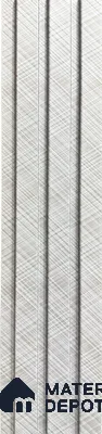 White Fabric Louver PN 06336 8 ft x 4.9 inch Charcoal Panel - 12 mm | Suitable for Feature Wall, TV Unit & Living Room | Width is Subjected to 5% Variation