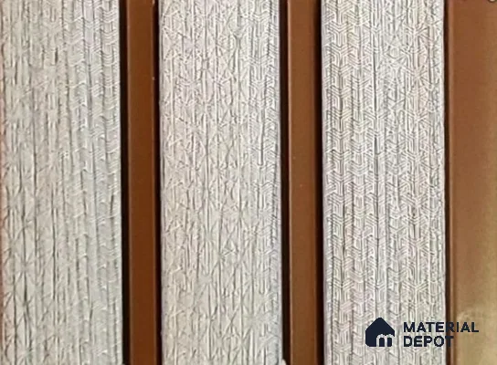 Beige Patterned Louver PN 05323 8 ft x 4.9 inch Charcoal Panel - 12 mm | Suitable for Feature Wall, TV Unit & Living Room | Width is Subjected to 5% Variation