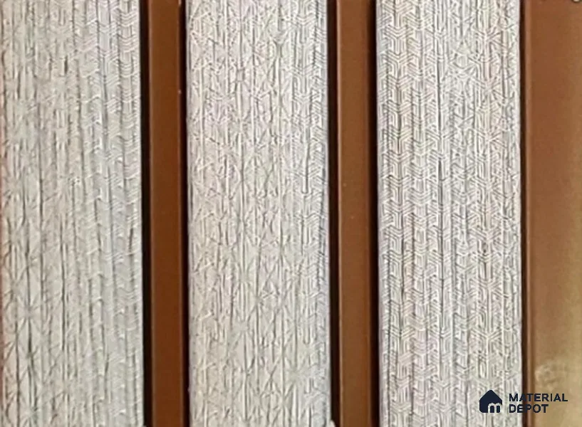 Beige Patterned Louver PN 05323 8 ft x 4.9 inch Charcoal Panel - 12 mm | Suitable for Feature Wall, TV Unit & Living Room | Width is Subjected to 5% Variation