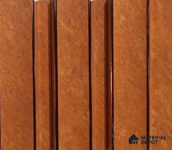 Brown Marble Louver PN 02300 8 ft x 4 inch Charcoal Panel - 10 mm | Suitable for Feature Wall, TV Unit & Living Room | Width is Subjected to 5% Variation