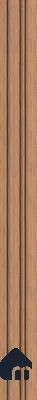 Beige Charcoal Louvers/Panels Display Clads Series | 8 ft x 5 inch | PN 07611