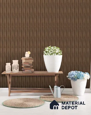 Brown Charcoal Louvers/Panels Display Clads Series | 8 ft x 5 inch | PN 07616