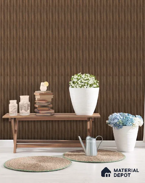 Brown Charcoal Louvers/Panels Display Clads Series | 8 ft x 5 inch | PN 07616