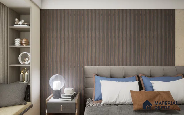 Wenge Wooden Louver SA 1011 8 ft x 4.9 inch Charcoal Panel -  mm | Suitable for Feature Wall, TV Unit & Living Room | Width is Subjected to 5% Variation