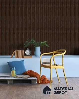 Wenge Wooden Louver SA 1012 8 ft x 4.9 inch Charcoal Panel -  mm | Suitable for Feature Wall, TV Unit & Living Room | Width is Subjected to 5% Variation