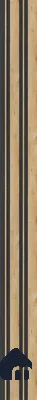 Beige Wooden Louver SA 1013 8 ft x 4.9 inch Charcoal Panel -  mm | Suitable for Feature Wall, TV Unit & Living Room | Width is Subjected to 5% Variation