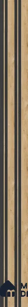Beige Wooden Louver SA 1013 8 ft x 4.9 inch Charcoal Panel - mm | Suitable for Feature Wall, TV Unit & Living Room | Width is Subjected to 5% Variation