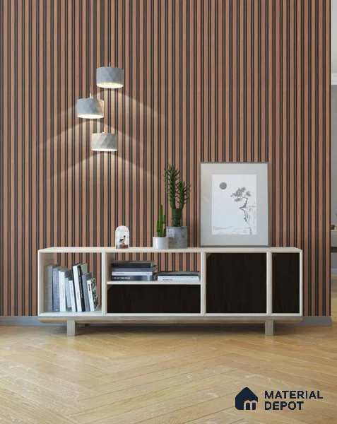 Brown Charcoal Louvers/Panels Display Clads Series | 8 ft x 5 inch | PN 07613