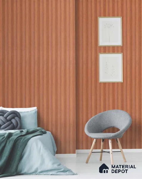 Brown Wooden Louver SA 1018 8 ft x 4.9 inch Charcoal Panel -  mm | Suitable for Feature Wall, TV Unit & Living Room | Width is Subjected to 5% Variation