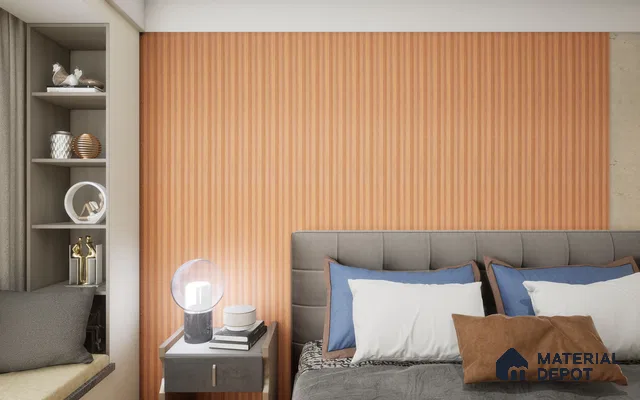 Brown Wooden Louver SA 1018 8 ft x 4.9 inch Charcoal Panel -  mm | Suitable for Feature Wall, TV Unit & Living Room | Width is Subjected to 5% Variation