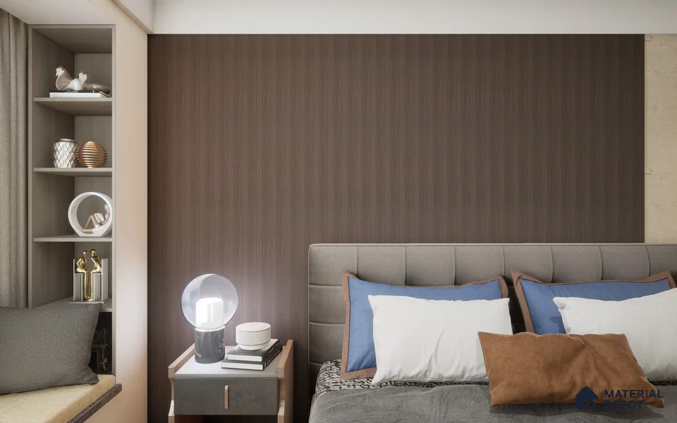 Wenge Wooden Louver SA 1021 8 ft x 4.9 inch Charcoal Panel -  mm | Suitable for Feature Wall, TV Unit & Living Room | Width is Subjected to 5% Variation