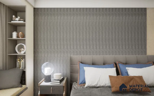 Grey Wooden Louver SA 2002 8 ft x 4.9 inch Charcoal Panel -  mm | Suitable for Feature Wall, TV Unit & Living Room | Width is Subjected to 5% Variation
