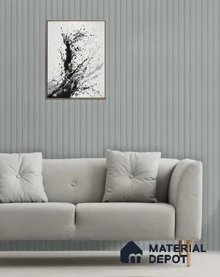 White Plain Colour Louver SA 4001 8 ft x 4.9 inch Charcoal Panel -  mm | Suitable for Feature Wall, TV Unit & Living Room | Width is Subjected to 5% Variation