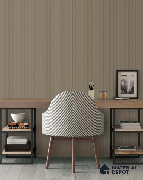 Brown Plain Colour Louver SA 4009 8 ft x 4.9 inch Charcoal Panel -  mm | Suitable for Feature Wall, TV Unit & Living Room | Width is Subjected to 5% Variation